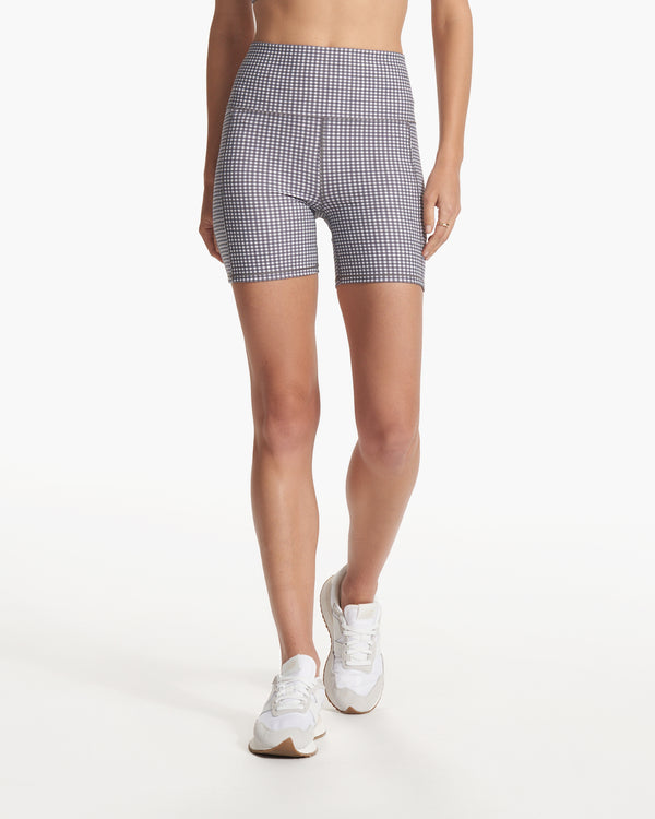 Studio Pocket Short | White Gingham Plaid